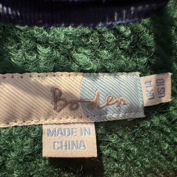 Green Boiled Wool Winter Weight Boden Coat Size 10 US - Picture 3 of 14